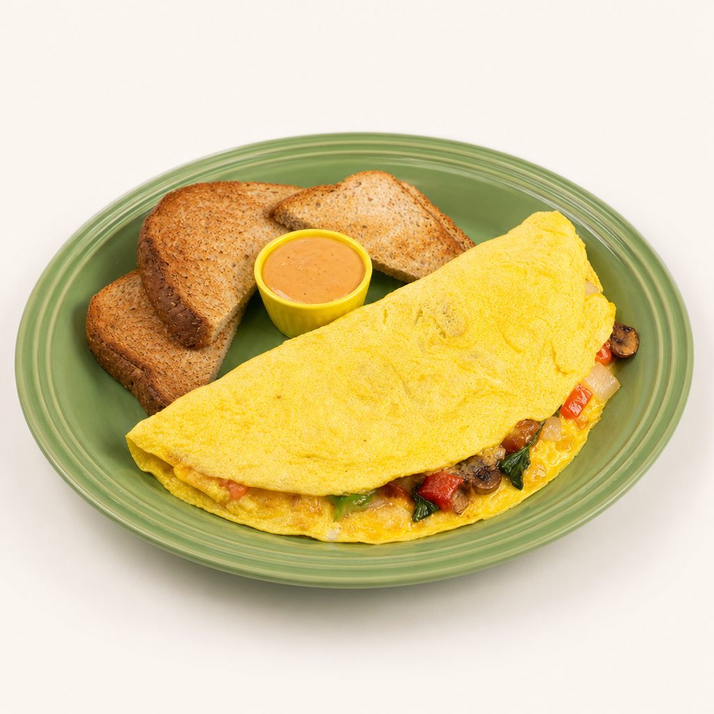 VEGGIE SUPREME OMELET.