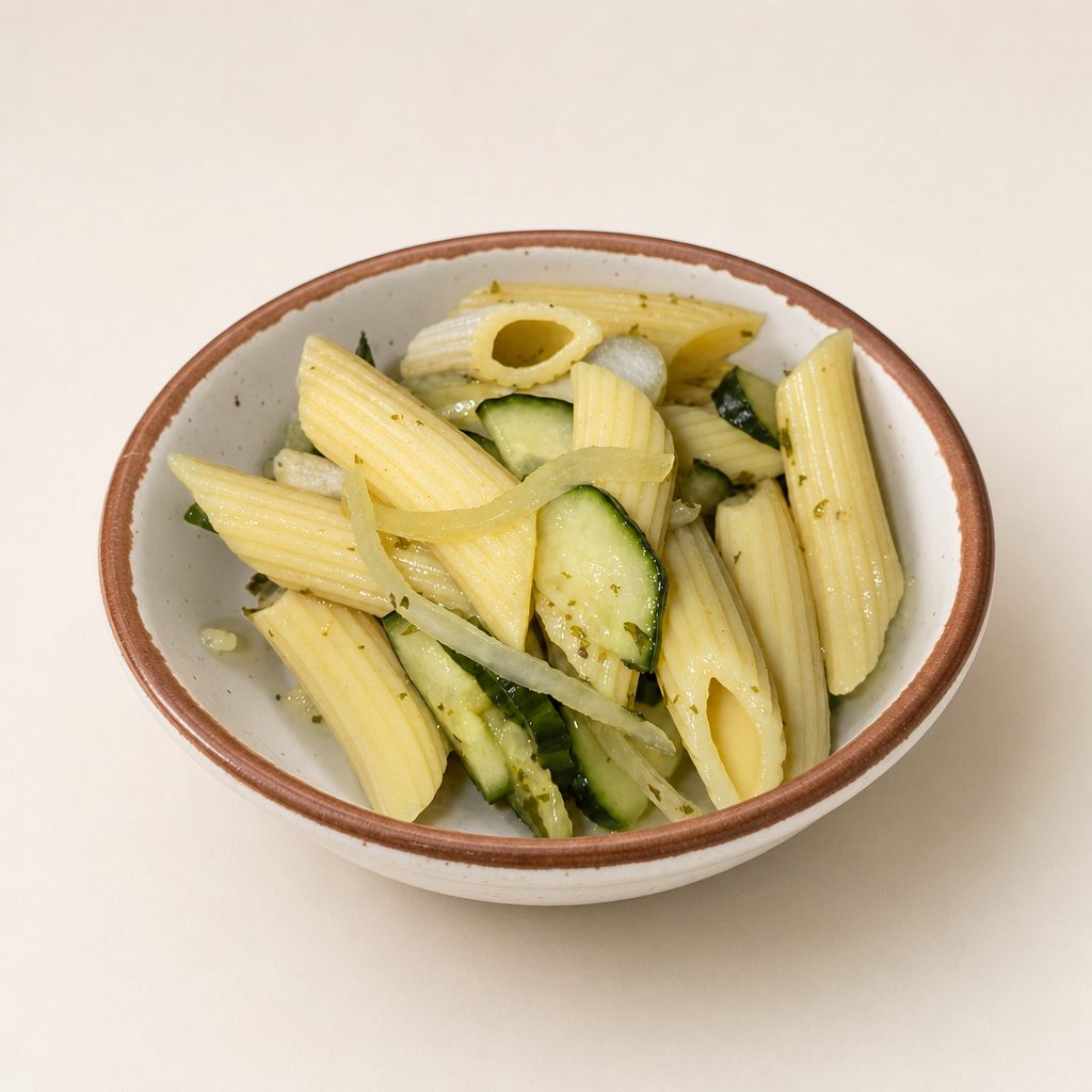 PENNE CUCUMBER SALAD.