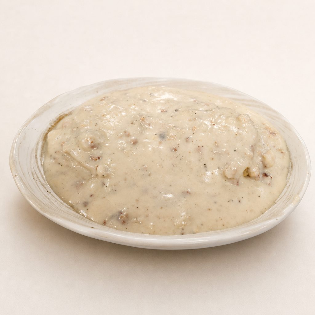 1/2 ORDER BISCUITS AND GRAVY.