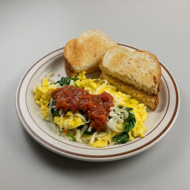 Egg Spinach Scramble.